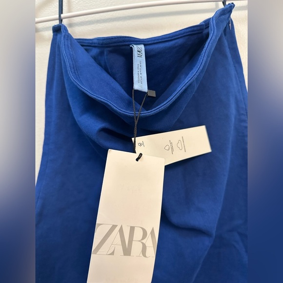 Zara Royal Blue Cowl Neck Top - Picture 4 of 6